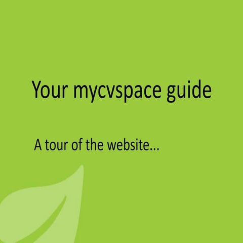 mycvspace guide