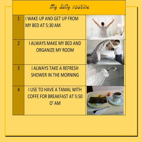 vs sana's daily routine | PPTX