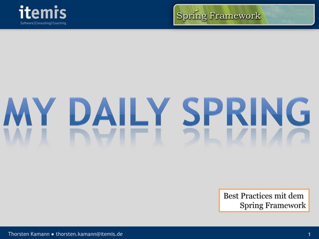 My Daily Spring - Best Practices wi...