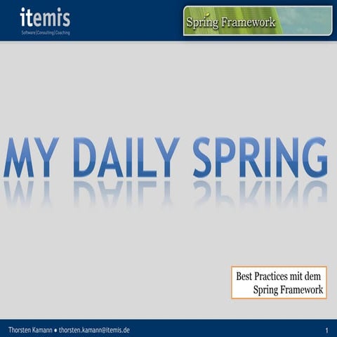 My Daily Spring - Best Practices with the Springframework