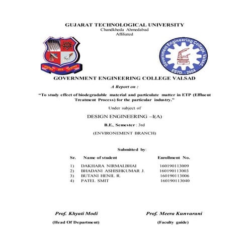 Design Engineering-1 Report