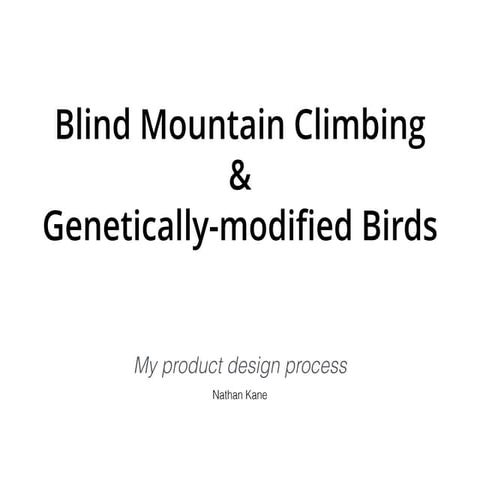 Blind mountain climbing: design process
