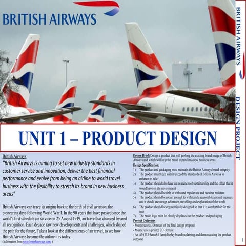 British Airways Product Design Project (2012)