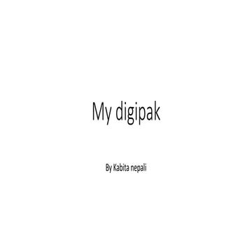 My digipak
