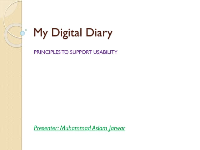 USABILITY Principles in the context...