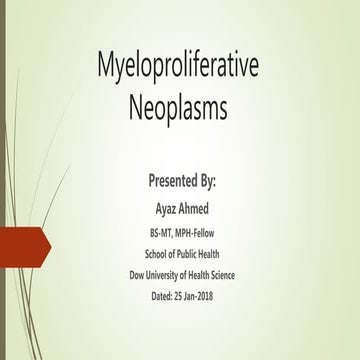 Myeloproliferative Neoplasms | PPTX