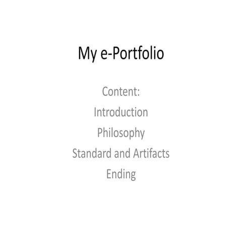 My e portfolio