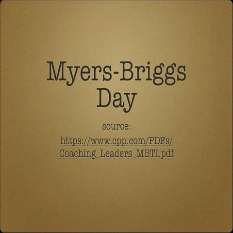 Myers briggs and leadership models