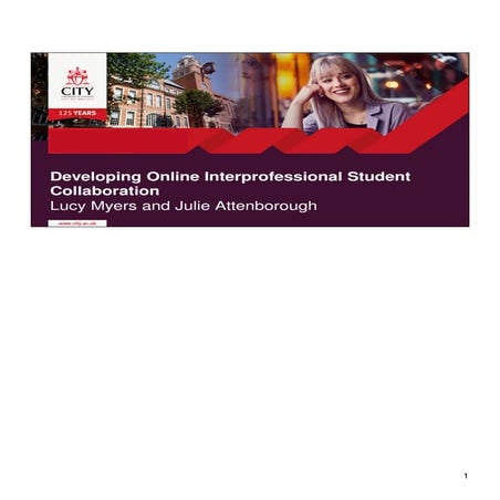 Developing Online Interprofessional Student Collaboration 