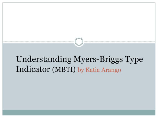 Understanding Myers-Briggs Personal...