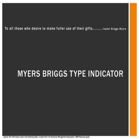 Myers briggs type indicator final