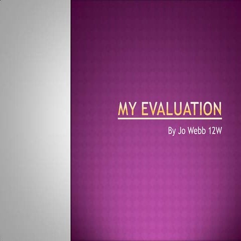Final evaluation on my course work | PPTX