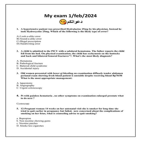 my exam.pdf,for medical students and general practitioners