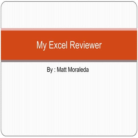 EXCEL REVIEWER | PPTX