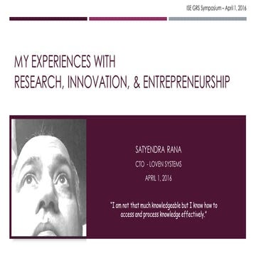 My experiments with entrepreneurship