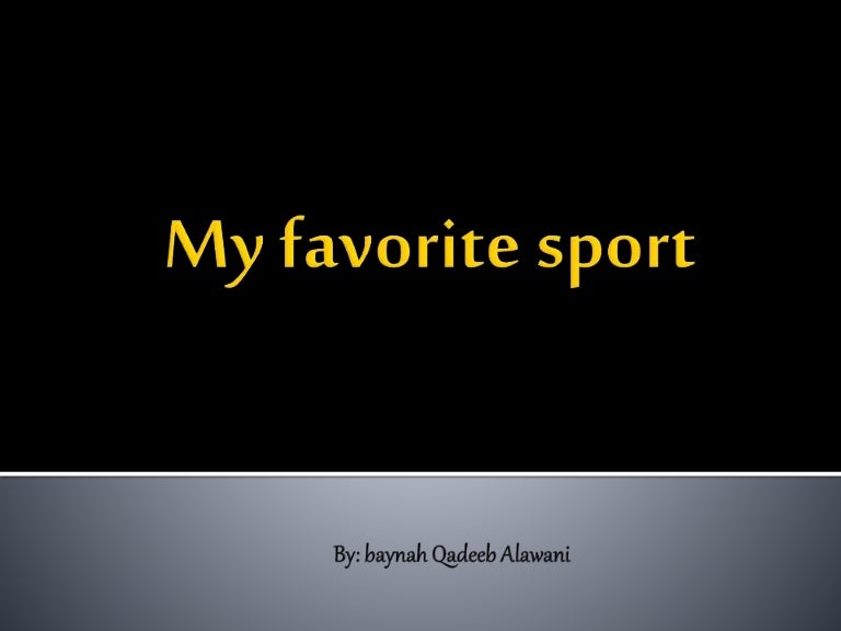essay my favourite sport