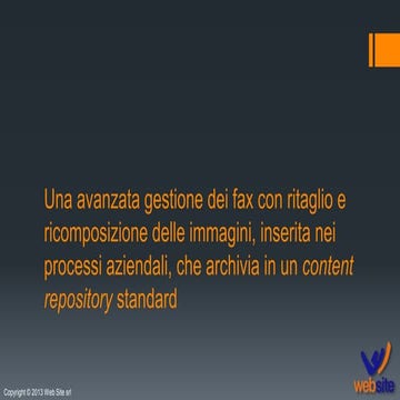 Gestione avanzata dei fax in entrata, con ritaglio e ricomposizione immagini ...