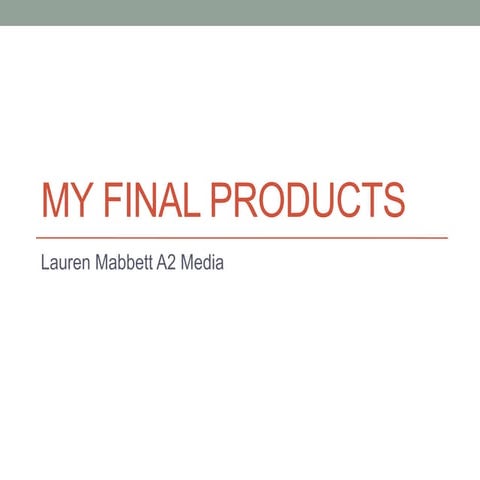 My final products | PPT