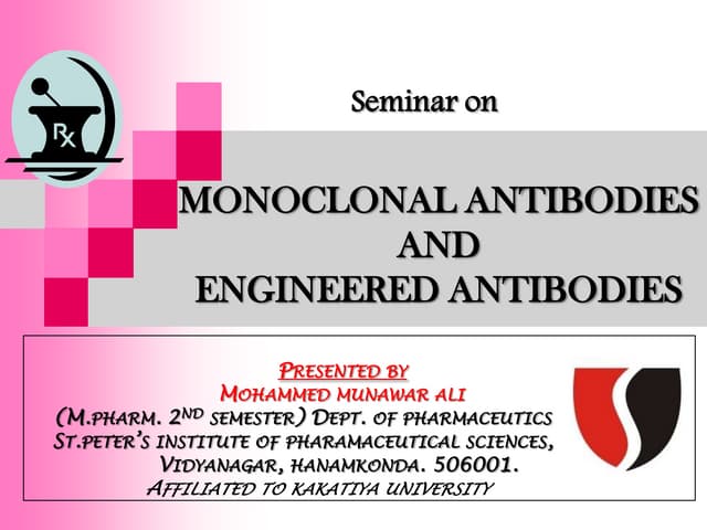 monoclonal antibodies and engineered antibodies