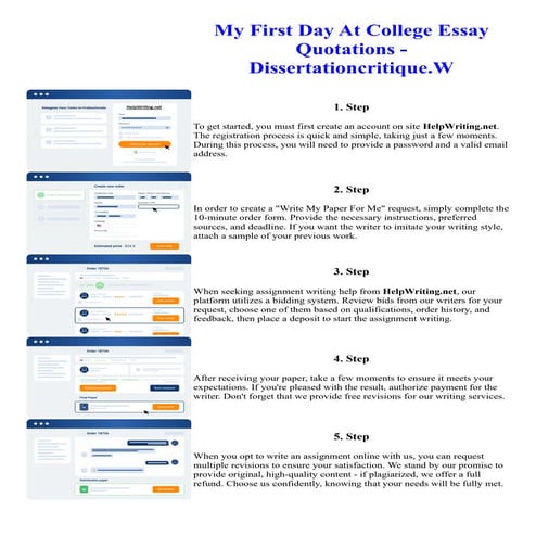 My First Day At College Essay Quotations - Dissertationcritique.W