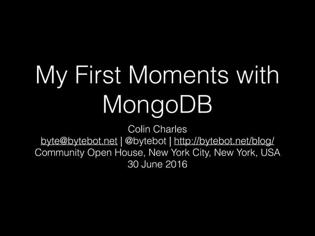 My first moments with MongoDB