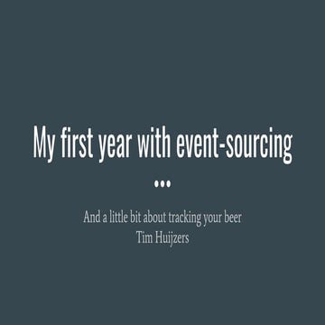 My first year with event sourcing-symfonycon
