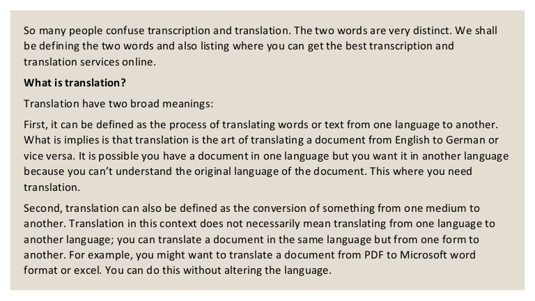 transcription on fiverr what does the word format mean