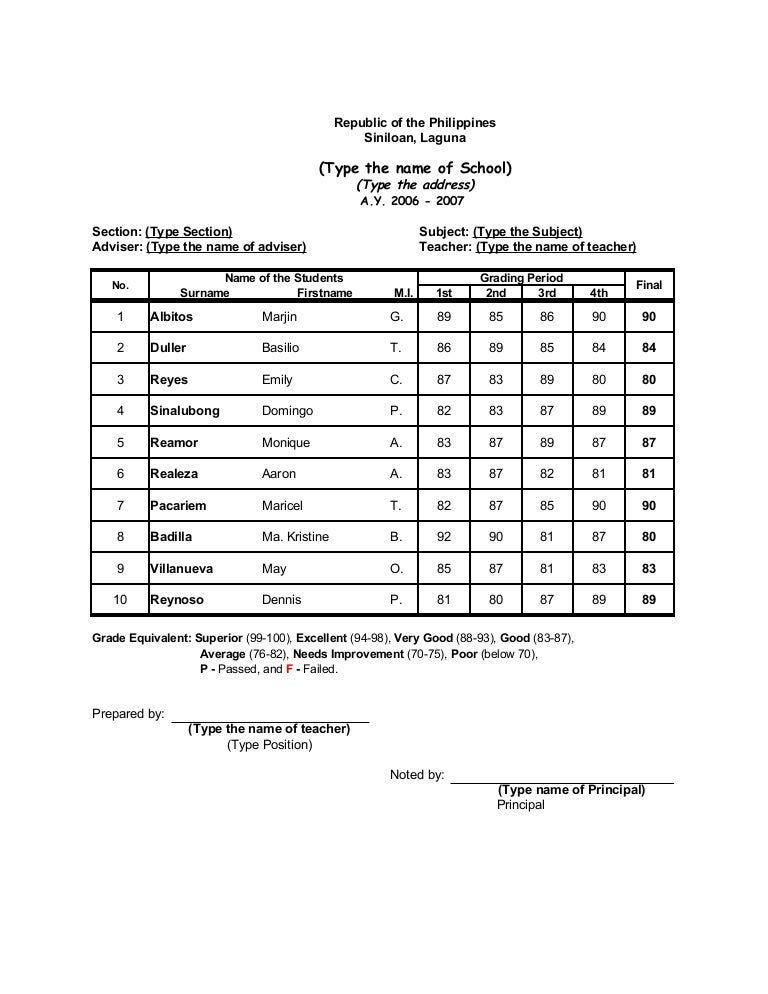 my-grading-sheet