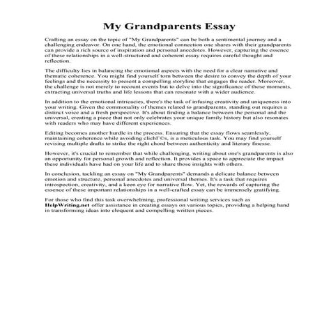 parents day essay