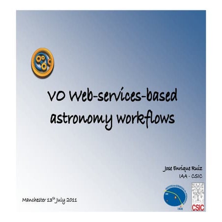VO web-services-based astronomy workflows