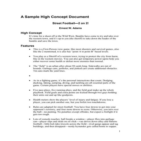 My high level document