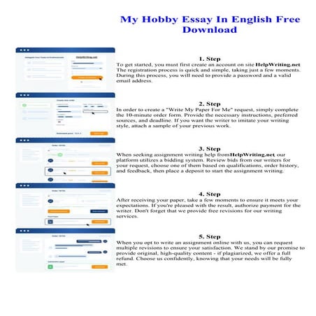My Hobby Essay In English Free Download