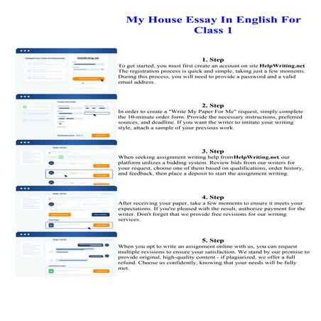My House Essay In English For Class 1. Online assignment writing service.