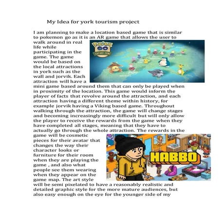 My idea for york tourism project