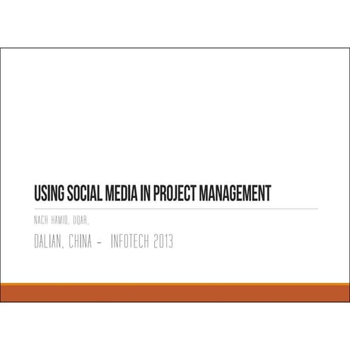 Using social media in project management