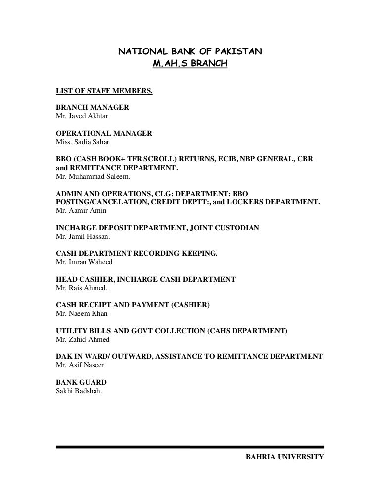 Internship reports on nib bank image