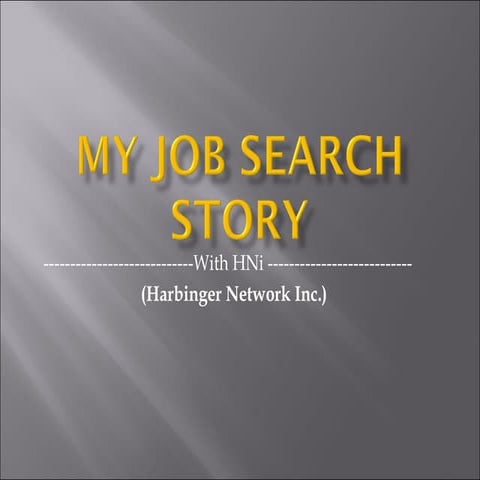 My job search story with h ni