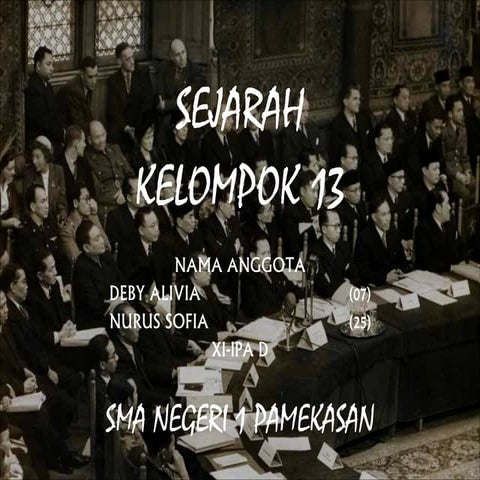 KONFERENSI MEJA BUNDAR DAN PENGAKUAN KEDAULATAN 