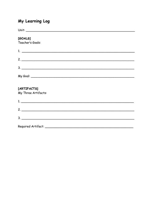 My Learning Log