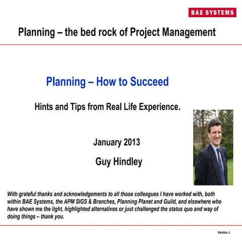 Guy Hindley: My life in planning, hints & tips 