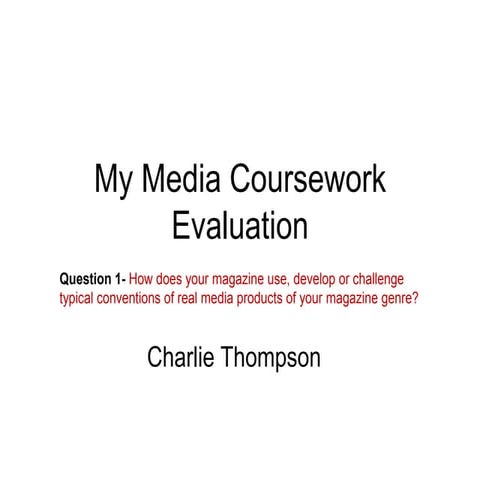 A level magazine examples | PPTX