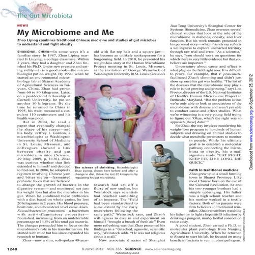 My microbiome and me