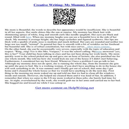 My Mom Essay