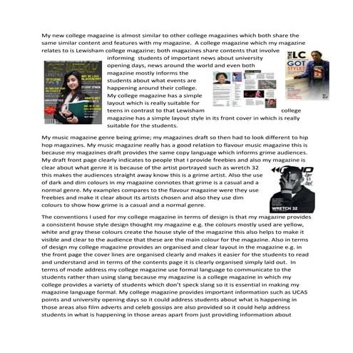 My new college magazine is almost similar to other college magazines which bo...