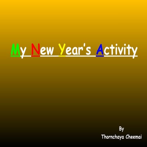 My New Year’s Activity