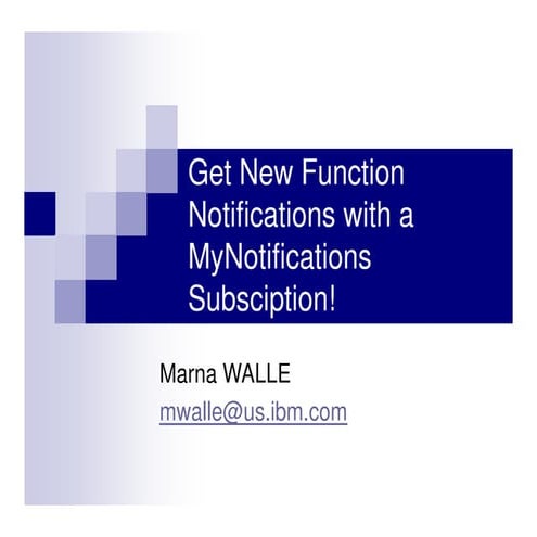 MyNotifications for New Function APAR Subscription
