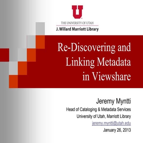 Re-Discovering and Linking Metadata in Viewshare