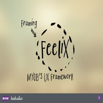 "Framing Feelix" - MYOB's UX Framework