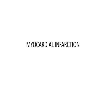 Myocardial infarction