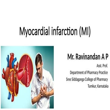 Myocardial Infarction. Pharmacotherapeutics pptx